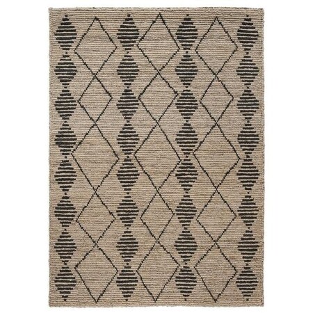 Safavieh Bohemian Rectangle Hand Loomed RugsBeige & Black 2 ft.-6 in. x 8 ft. BOH703Z-28